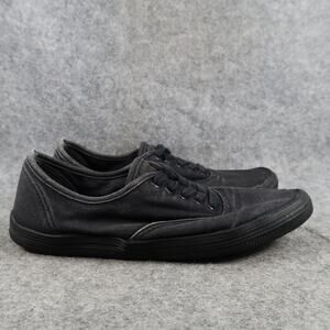 City Sneaks Shoes Womens 6 Casual Sneakers Black Canvas Lace Up Trainers